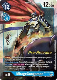 MirageGaogamon (BT13-031 R) [Versus Royal Knights Pre-Release Cards]