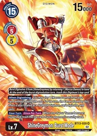 ShineGreymon: Burst Mode (Alternate Art) (BT13-020 SR) [Versus Royal Knights]