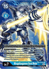 MirageGaogamon: Burst Mode (Alternate Art with Blue Background) (BT13-033 SR) [Versus Royal Knights]