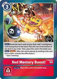 Red Memory Boost! (Resurgence Booster Reprint) (P-035 SR) [Resurgence Booster]