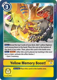 Yellow Memory Boost! (Resurgence Booster Reprint) (P-037 SR) [Resurgence Booster]