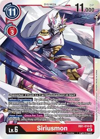 Siriusmon (RB1-010 SR) [Resurgence Booster]