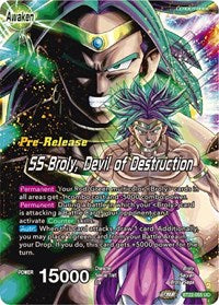 Broly & Paragus // SS Broly, Devil of Destruction (BT22-055) [Critical Blow Pre-Release Cards]