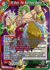 SS Broly, the Nightmare Begins (BT22-133) [Critical Blow Pre-Release Cards]