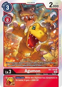 Agumon (RB1-004 R) [Resurgence Booster]