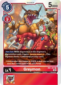 Greymon (RB1-007 R) [Resurgence Booster]