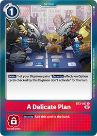 A Delicate Plan (Resurgence Booster Reprint) (BT3-097 U) [Resurgence Booster]