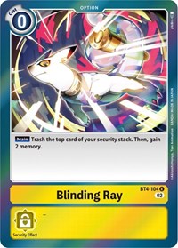 Blinding Ray (Resurgence Booster Reprint) (BT4-104 R) [Resurgence Booster]