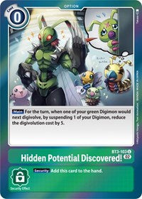 Hidden Potential Discovered! (Resurgence Booster Reprint) (BT3-103 U) [Resurgence Booster]