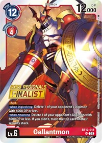 Gallantmon (2023 Regionals Finalist) (BT12-018 SR) [Across Time]