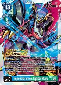 Imperialdramon: Fighter Mode (2023 Regionals Participant) (BT12-031 SR) [Across Time]