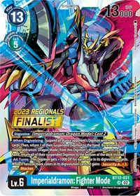Imperialdramon: Fighter Mode (2023 Regionals Finalist) (BT12-031 SR) [Across Time]