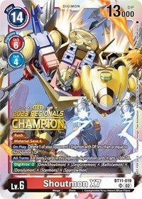 Shoutmon X7 (2023 Regionals Champion) (BT11-019 SR) [Dimensional Phase]