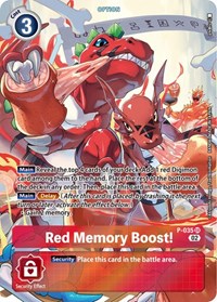 Red Memory Boost! - P-035 (Digimon Adventure Box 2) (P-035 SR) [Digimon Promotion Cards]