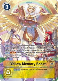 Yellow Memory Boost! - P-037 (Digimon Adventure Box 2) (P-037 SR) [Digimon Promotion Cards]