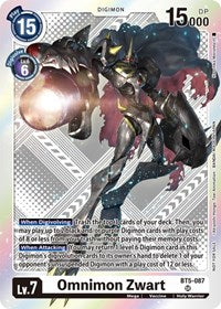 Omnimon Zwart (Starter Deck 15 & 16 Pre-Release Winner) (BT5-087 SR) [Battle of Omni]