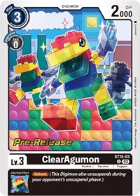 ClearAgumon (ST15-03 U) [Starter Deck 15: Dragon of Courage Pre-Release Cards]