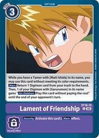 Lament of Friendship (ST16-15 U) [Starter Deck 16: Wolf of Friendship]