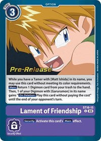 Lament of Friendship (ST16-15 U) [Starter Deck 16: Wolf of Friendship Pre-Release Cards]