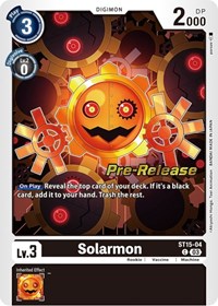 Solarmon (ST15-04 C) [Starter Deck 15: Dragon of Courage Pre-Release Cards]