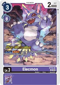 Elecmon (ST16-02 C) [Starter Deck 16: Wolf of Friendship Pre-Release Cards]