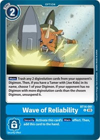 Wave of Reliability (BT14-091 U) [Blast Ace]