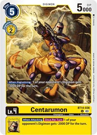 Centarumon (BT14-036 U) [Blast Ace]