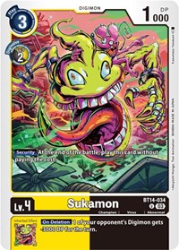Sukamon (BT14-034 U) [Blast Ace]