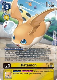 Patamon (Alternate Art) (BT14-033 SR) [Blast Ace]