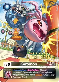 Koromon (Digimon 3-On-3 Participation) (BT11-005 U) [Dimensional Phase]