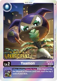 Yaamon (Digimon 3-On-3 Participation) (ST14-01 U) [Starter Deck 14: Beelzemon Advanced Deck Set]