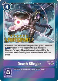 Death Slinger (Digimon 3-On-3 Participation) (EX2-071 U) [Digital Hazard]