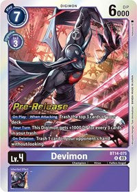 Devimon (BT14-075 R) [Blast Ace Pre-Release Cards]
