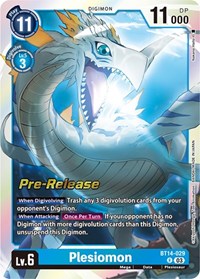 Plesiomon (BT14-029 R) [Blast Ace Pre-Release Cards]