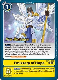 Emissary of Hope (BT14-093 U) [Blast Ace Pre-Release Cards]
