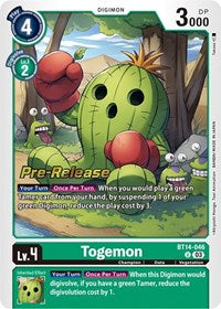 Togemon (BT14-046 U) [Blast Ace Pre-Release Cards]