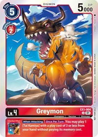 Greymon (Blast Ace Double Pack Set) (EX1-004 U) [Classic Collection]