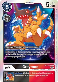 Greymon (Official Tournament Pack Vol.11) (BT12-062 C) [Across Time]