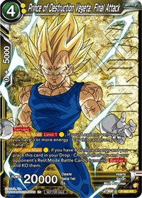 Prince of Destruction Vegeta, Final Attack (Zenkai Series Tournament Pack Vol.6) (Winner) (P-565) [Tournament Promotion Cards]