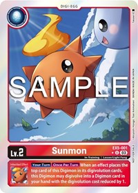 Sunmon (Animal Colosseum Box Promotion Pack) (EX5-001 U) [Animal Colosseum]