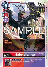 Saberdramon - P-091 (3rd Anniversary Update Pack) (P-091 P) [Digimon Promotion Cards]