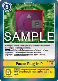 Pause Plug-In P - P-095 (3rd Anniversary Update Pack) (P-095 P) [Digimon Promotion Cards]
