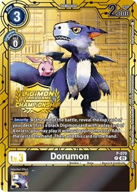 Dorumon - P-070 (Championship 2023 Gold Card Set) (P-070 P) [Digimon Promotion Cards]