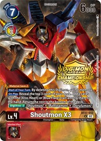 Shoutmon X3 (Championship 2023 Tamers Pack) (BT11-012 U) [Dimensional Phase]