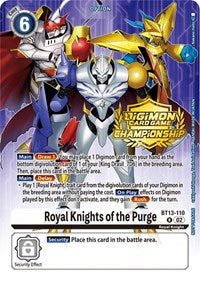 Royal Knights of the Purge (Championship 2023 Tamers Pack) (BT13-110 R) [Versus Royal Knights]