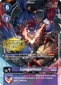 Loogarmon (Championship 2023 Tamers Pack) (BT14-074 C) [Blast Ace]