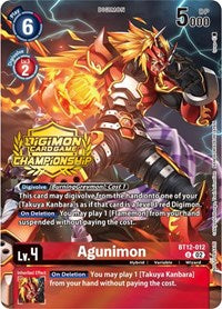 Agunimon (Championship 2023 Tamers Pack) (BT12-012 U) [Across Time]