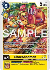 ShoeShoemon (Digimon Liberator Promotion Pack) (P-135 P) [Digimon Promotion Cards]