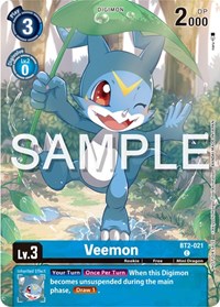 Veemon - BT2-021 (Digimon Illustration Competition Pack 2023) (BT2-021 C) [Release Special Booster 1.0]