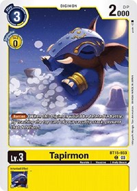 Tapirmon (BT15-033 C) [Exceed Apocalypse]